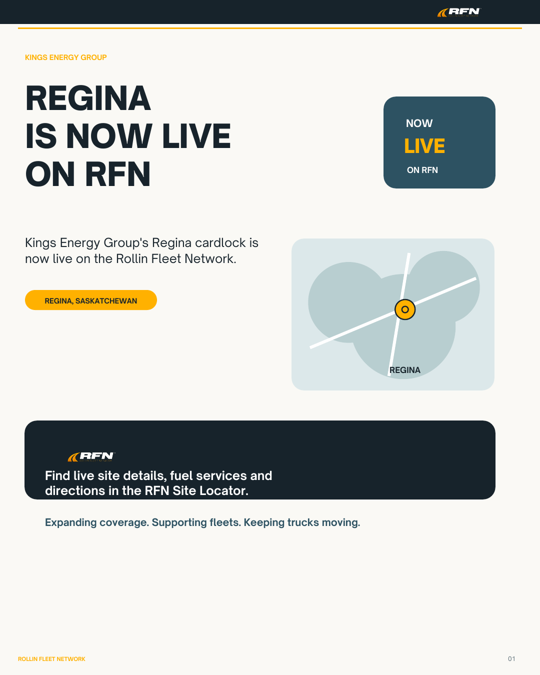 Kings Energy Group Regina is now live on RFN
